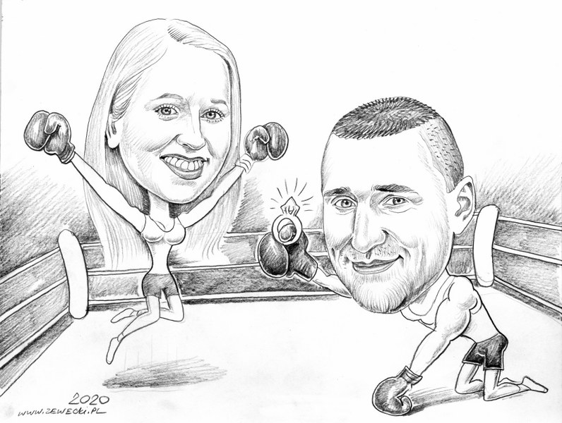karykatura pary zar�czyzny